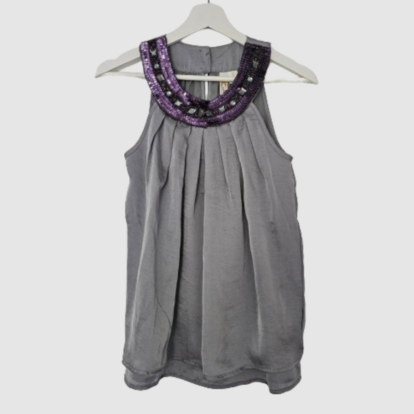 Adiva Embelished Top Gray - Picture 1 of 4